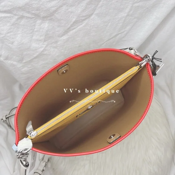 NWT Coach Mollie Bucket Crossbody Bag Colorblock Canvas Natural Multi CA201 - Picture 6 of 10